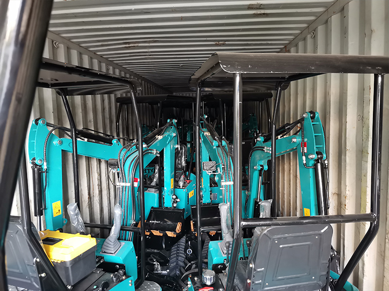 KV12 Mini Excavators are boxed and shipped