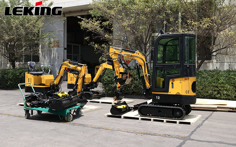 Leking Machinery KV12 Mini Excavator Exported To SingaporeShandong