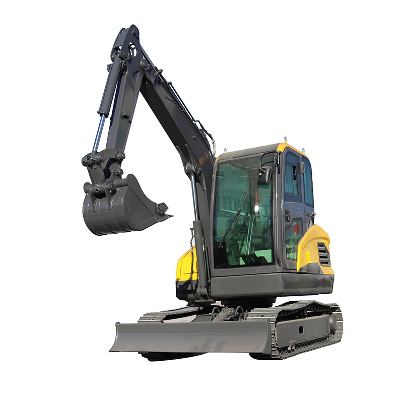 What happened to the small excavator missing the arm?