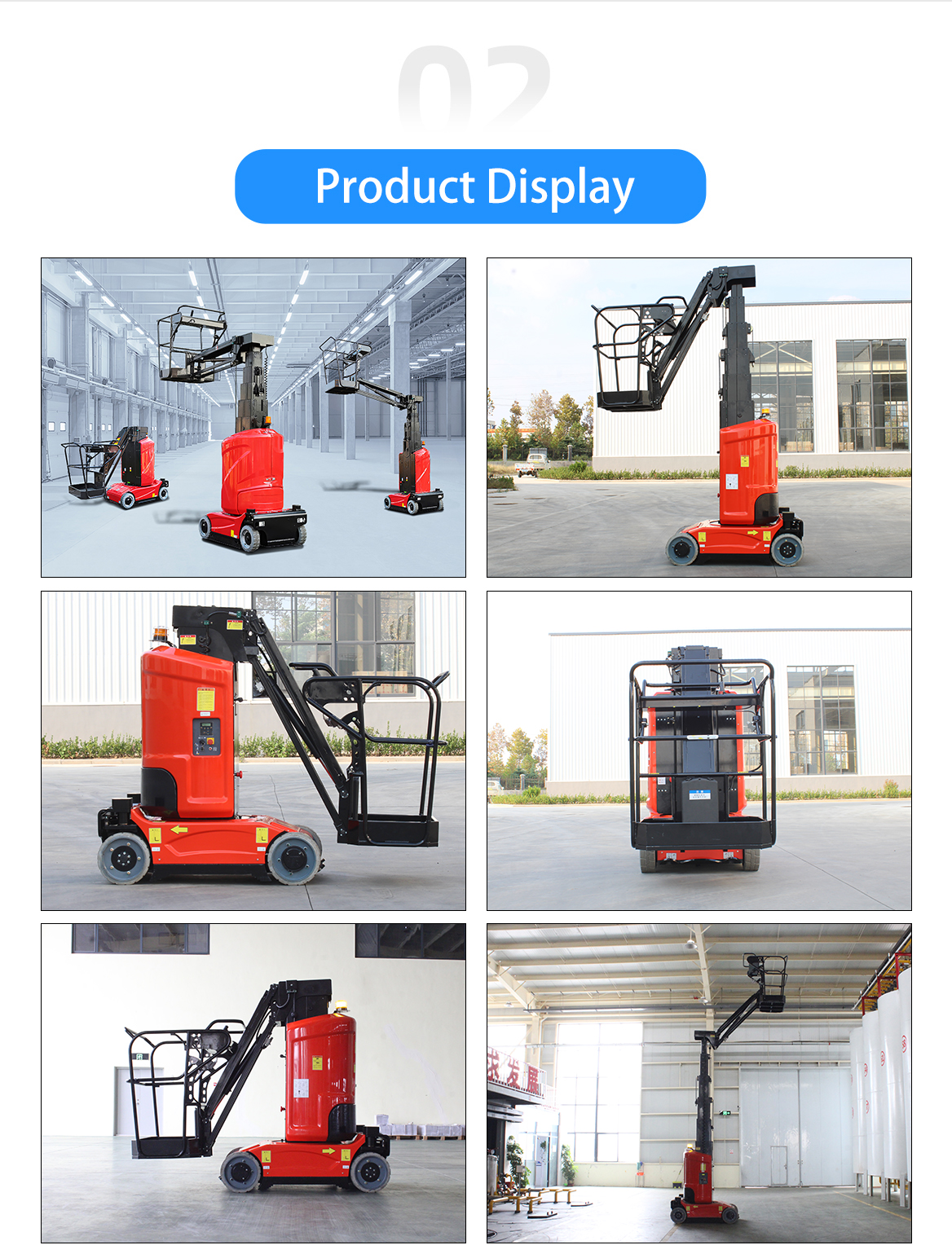  AMWP-8100 Vertical telescopic mast lift with arm