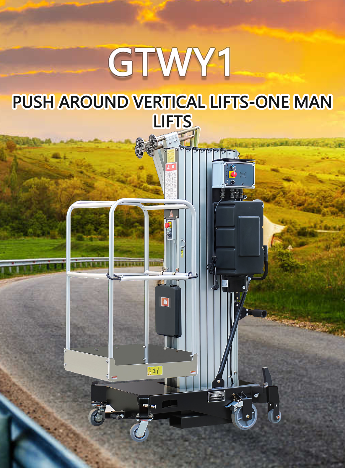  GTWY1 PUSH AROUND VERTICAL LIFTS-ONE MAN LIFTS 