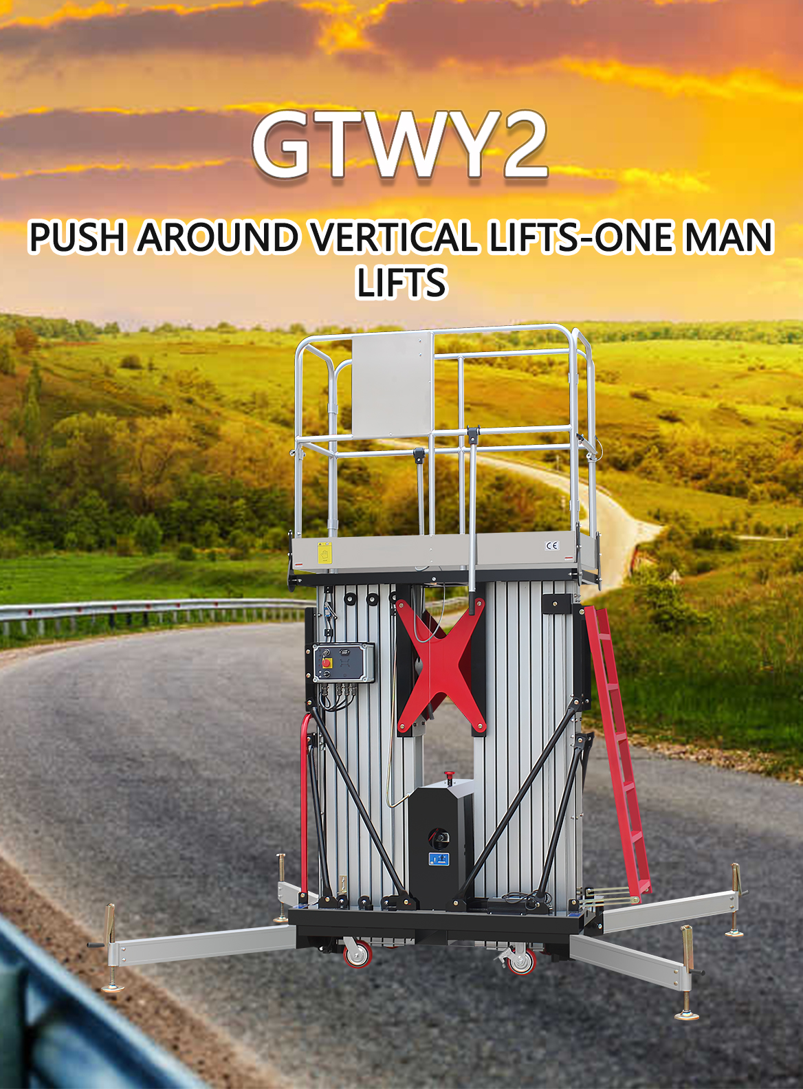  GTWY1 PUSH AROUND VERTICAL LIFTS-ONE MAN LIFTS 