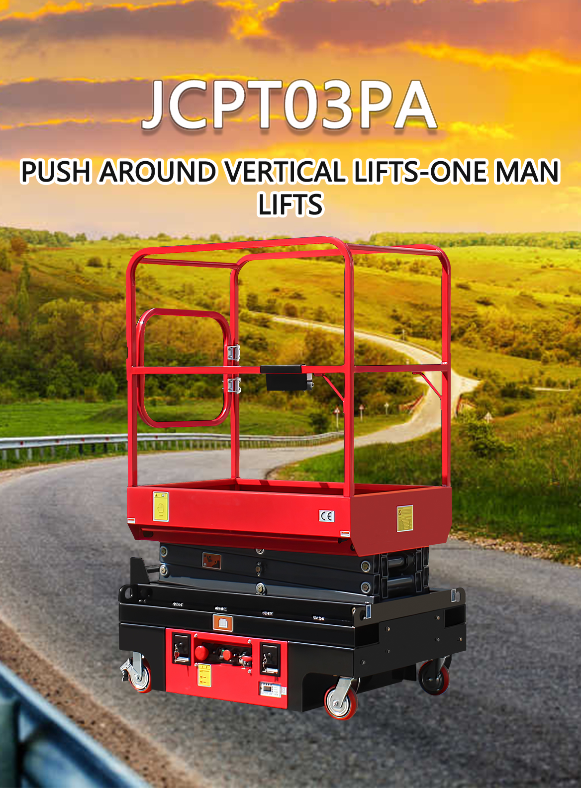  JCPTO3PA PUSH AROUND VERTICAL LIFTS-ONE MAN LIFTS 