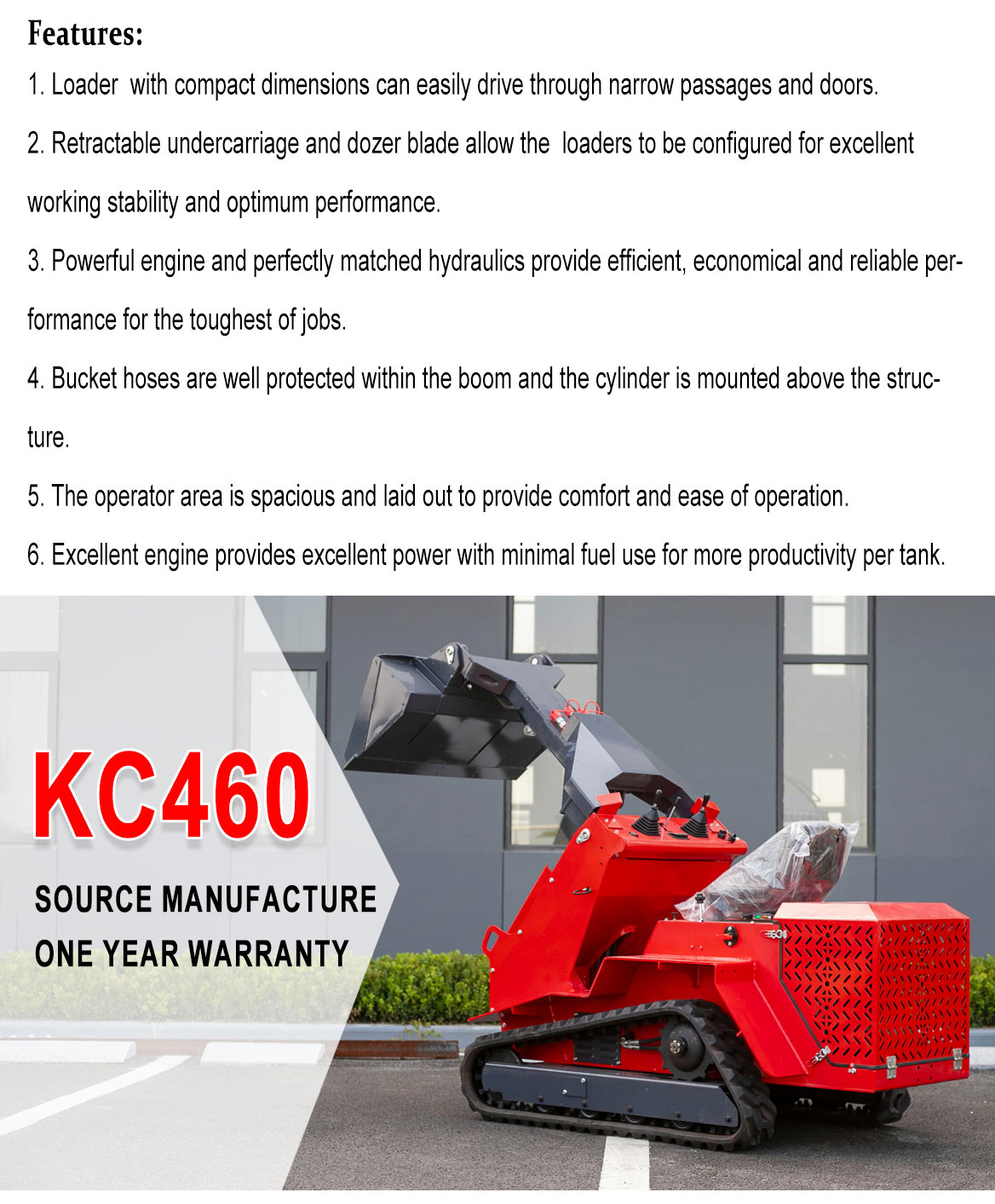 KC460 Skid Steer Track Loader